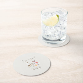 年齢と誕生日を問わ絵を描ない ラウンドペーパーコースター