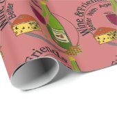 年齢に合わせてワインと友人が増える ラッピングペーパー (ロールコーナー)