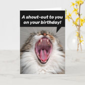 年齢に関連する懸命への叫び声の聴覚誕生日 カード (黄色い花)