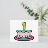 年齢のお誕生日ケーキ ポストカード (スタンド正面)