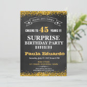 年齢のための驚きの誕生日の招待状 招待状 (スタンド正面)