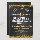 年齢のための驚きの誕生日の招待状 招待状 (正面/裏面)