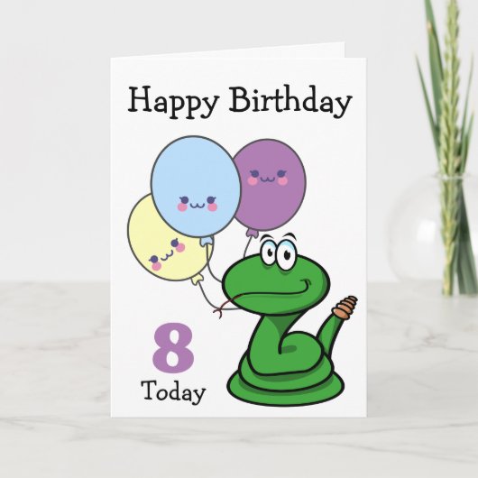 年齢のガラガラヘビの誕生日  カード (正面)