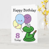 年齢のガラガラヘビの誕生日  カード (黄色い花)