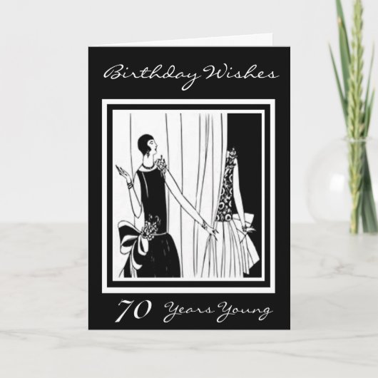 年齢のフラッパーの挨拶状 カード (正面)