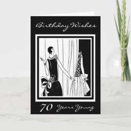 年齢のフラッパーの挨拶状 カード