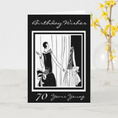 年齢のフラッパーの挨拶状 カード (黄色い花)