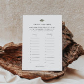 年齢のベビーシャワーゲームを推測する エンクロージャーカード