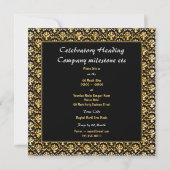 年齢のマイル標石のパーティーのお祝いのテンプレート 招待状 (裏面)