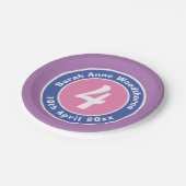 年齢の付いた子供誕生日パーティーお祝い ペーパープレート (アングル)