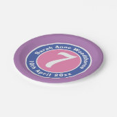 年齢の付いた子供誕生日パーティーお祝い ペーパープレート (アングル)