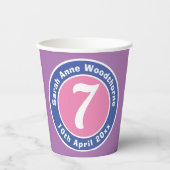 年齢の付いた子供誕生日パーティーお祝い 紙コップ (正面)