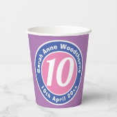 年齢の付いた子供誕生日パーティーお祝い 紙コップ (裏面)