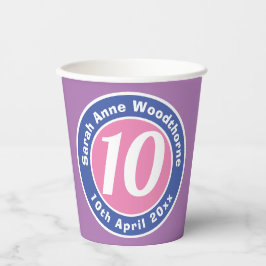 年齢の付いた子供誕生日パーティーお祝い 紙コップ