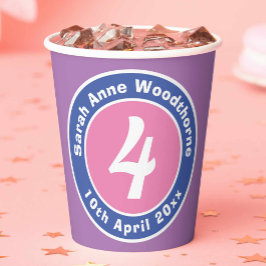 年齢の付いた子供誕生日パーティーお祝い 紙コップ