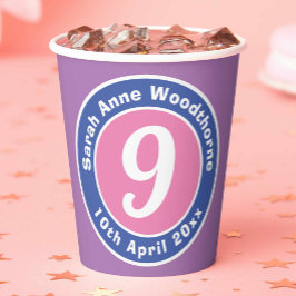 年齢の付いた子供誕生日パーティーお祝い 紙コップ