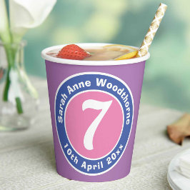 年齢の付いた子供誕生日パーティーお祝い 紙コップ