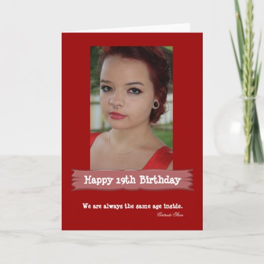 年齢の写真のバースデー・カード カード (正面)