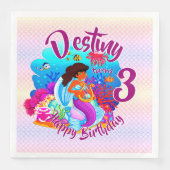 年齢の変更の名前Mermaid誕生日パーティーのパーソナライズ (正面)