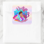 年齢の変更の名前Mermaid誕生日パーティーのパーソナライズ スクエアシール (バッグ)