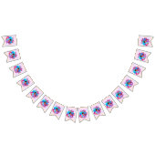 年齢の変更の名前Mermaid誕生日パーティーのパーソナライズ バンティングフラッグ (全)