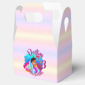 年齢の変更の名前Mermaid誕生日パーティーのパーソナライズ フェイバーボックス (オープン)