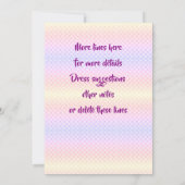 年齢の変更の名前Mermaid誕生日パーティーのパーソナライズ 招待状 (裏面)