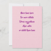 年齢の変更の名前Mermaid誕生日パーティーのパーソナライズ 招待状 (裏面)