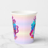 年齢の変更の名前Mermaid誕生日パーティーのパーソナライズ 紙コップ (右)