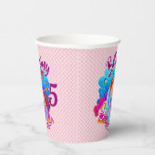 年齢の変更の名前Mermaid誕生日パーティーのパーソナライズ 紙コップ (右)