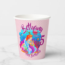 年齢の変更の名前Mermaid誕生日パーティーのパーソナライズ