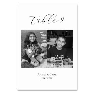 年齢の幼少期の写真結婚のテーブルカード番号 テーブルナンバー