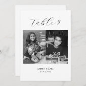 年齢の幼少期の写真結婚のテーブルカード番号 プログラム (正面/裏面)