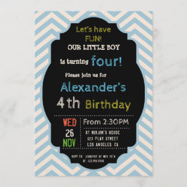 年齢の男の子のためのカラフルな誕生日の招待状 招待状