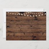 年齢の誕生会のデイジーの木製の写真の招待30 招待状 (裏面)