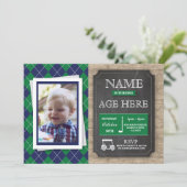 年齢の誕生会の写真の招待をゴルフをするゴルフ 招待状 (スタンド正面)