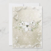 年齢の誕生会、白い冬の不思議の国 招待状 (裏面)