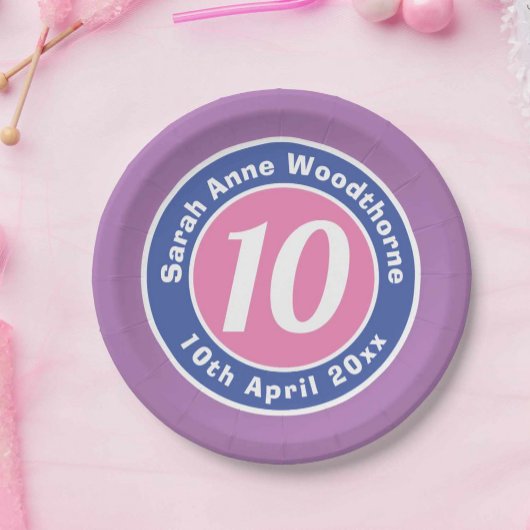 年齢の誕生日パーティーのお祝い ペーパープレート