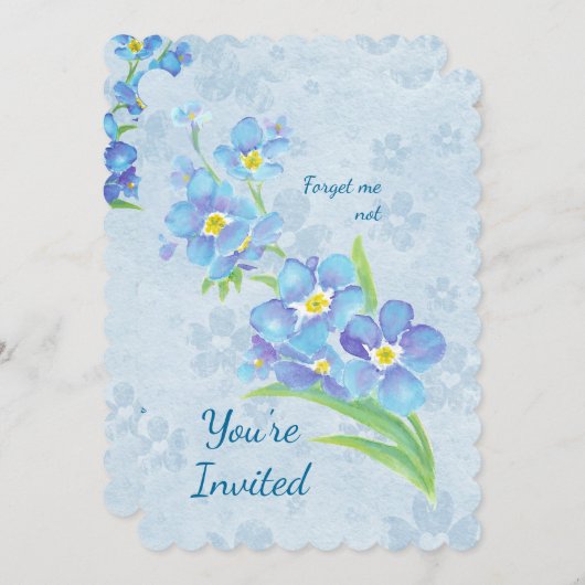 年齢の誕生日パ忘れーティ – 花ではない 招待状 (正面/裏面)