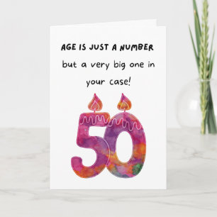 年齢はただの数字 50歳の誕生日カード カード
