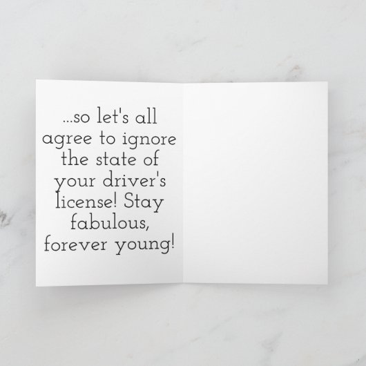 年齢はただの精神状態だと言われています カード (内部)