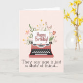 年齢はただの精神状態だと言われています カード (黄色い花)