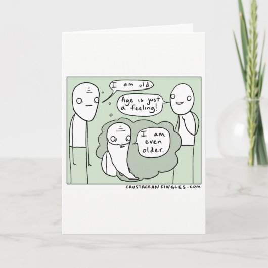 年齢はちょうど感じのおもしろいなバースデー・カードです カード (正面)