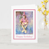 年齢はちょうど数バースデー・カードです カード (黄色い花)