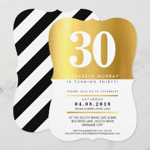 年齢はっきりした数クールフェイク金ゴールド箔30位招待状 招待状