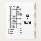 年齢は相対的な地質時間図ギークユーモア プランナー手帳 (裏面)