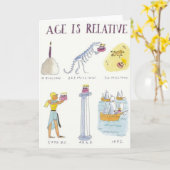 年齢は相対的 カード (黄色い花)