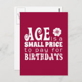 年齢は誕生日に支払う小さい価格 ポストカード (正面/裏面)