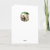 年齢は非対応しわ象のおもしろい誕生日 カード (裏面)