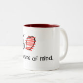 年齢は- 60精神状態です ツートーンマグカップ (正面右)